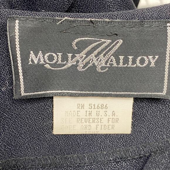 Vintage Molly Malloy Womens Size 12 Black Button Front Jumpsuit - Picture 7 of 10